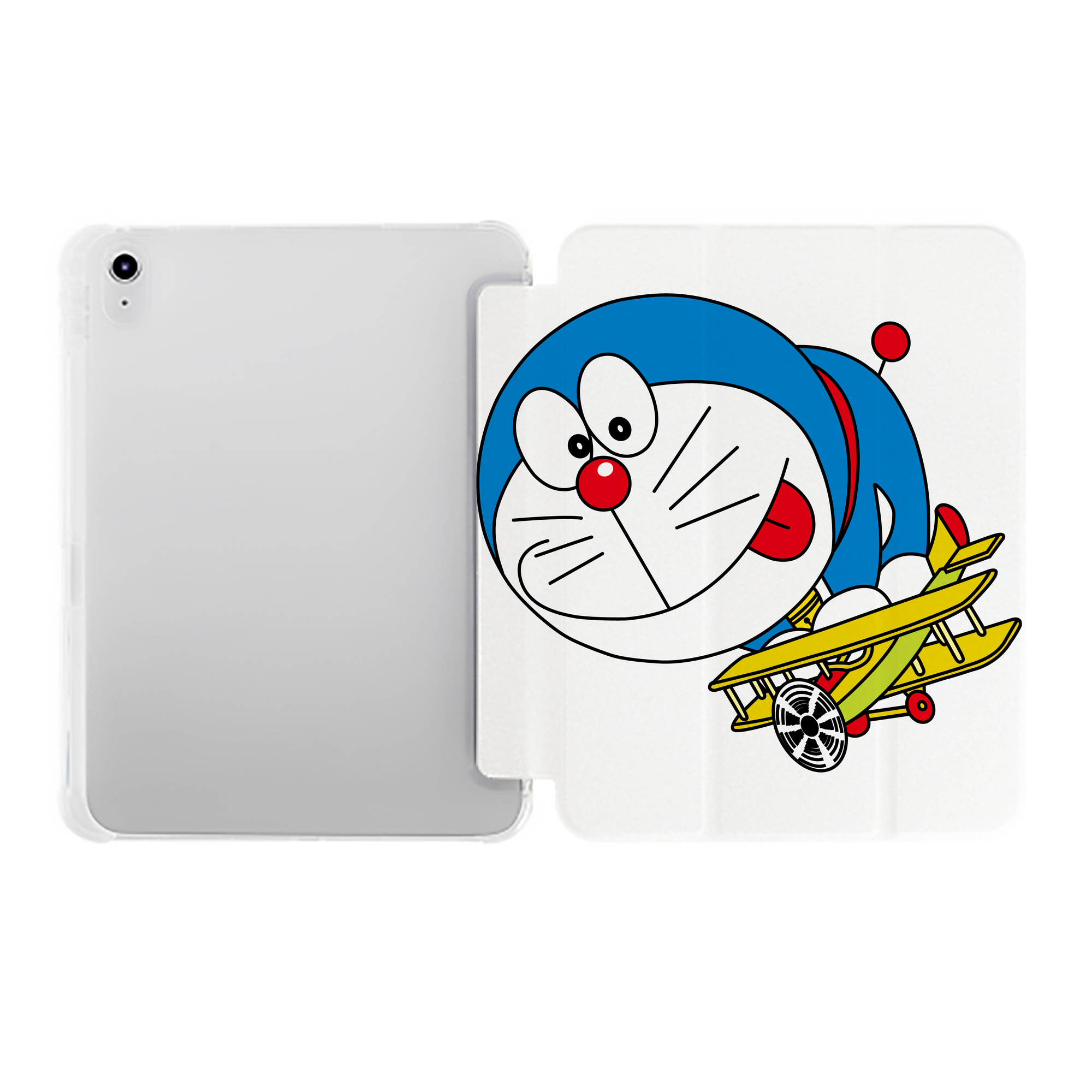 （画像用） ドラえもん Doraemon IPad ケース ペン収納付き 三つ折りスタンド PUレザー×シリコン 対応機種9.5/10.5/10.9インチ